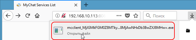 Запуск установщика MyChat Client под Windows Запуск установщика MyChat Client под Windows