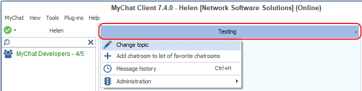 Change conference topic