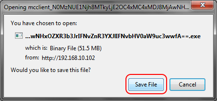 Download the configured MyChat Client installer from your corporate MyChat Server in a browser Download the configured MyChat Client installer from your corporate MyChat Server in a browser