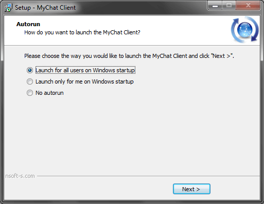 MyChat local messenger Autorun type MyChat local messenger Autorun type