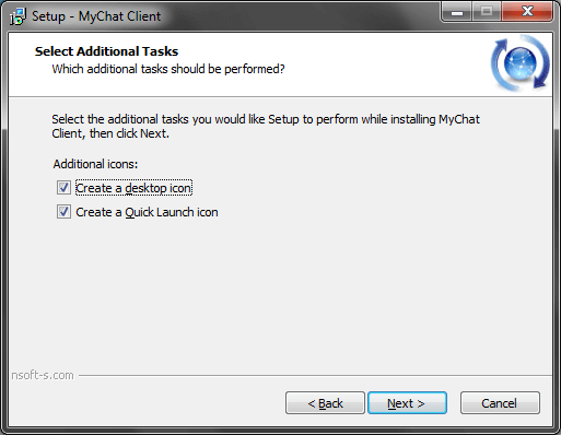 Icons for quick launch on the desktop and the Quick Launch toolbar Icons for quick launch on the desktop and the Quick Launch toolbar