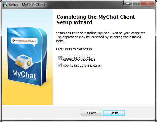 MyChat Client installer final step MyChat Client installer final step