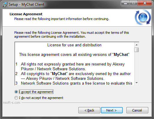 MyChat Client license agreement MyChat Client license agreement