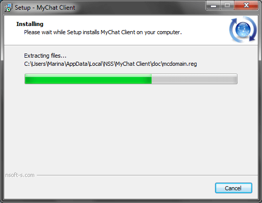 MyChat Client installer files copying MyChat Client installer files copying