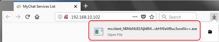 launching MyChat Client installer on Windows launching MyChat Client installer on Windows