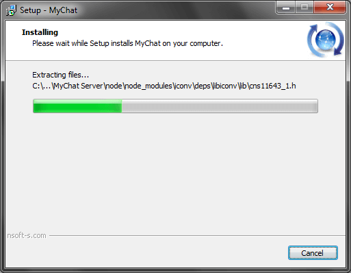 Installation process of secured MyChat corporate messenger