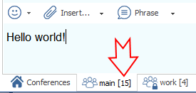 Users counter in MyChat conferences
